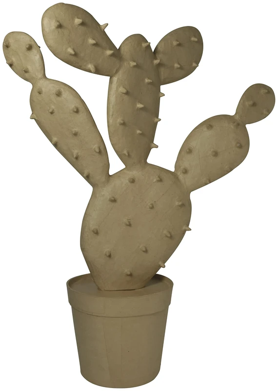 Décopatch - Ref XLA34C - Thorny Cactus - Extra Large Papier Mache Object to Decorate - 98.5 x 76 x 30.5cm - Decorate with Décopatch Papers & PaperPatch Glue, Glitter, Paints