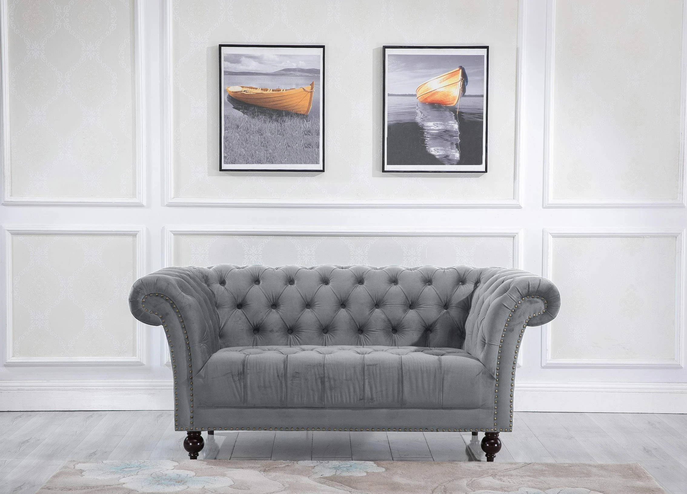 Birlea, Chester Sofa, 2 Seater, Fabric, Grey