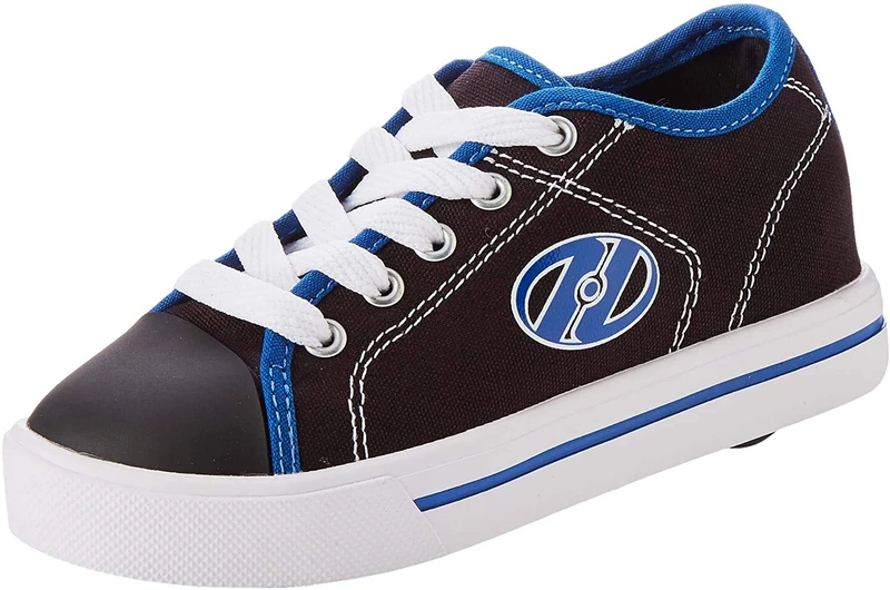 Heelys Boys Classic X2 Skate Shoe, Black Black White Snorkel Blue Black White Snorkel Blue, 3 UK Child - Image 1