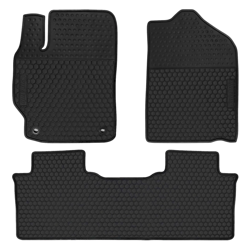 HD-Mart Car Rubber Floor Mat for Toyota Camry 7th 2012-2013-2014-2015-2016-2017,Custom Fit Full Black Auto Floor Mats All Weather Heavy Duty & Odorless