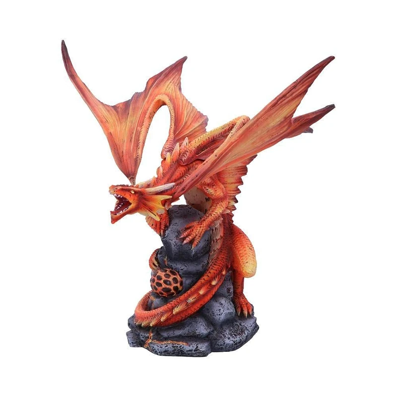 Nemesis Now Adult Fire Dragon Anne Stokes 24.5cm Figurine, Resin, Red, One Size