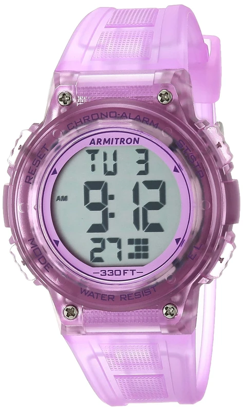 Armitron Sport Women's Digital Chronograph Resin Strap Watch, 45/7086