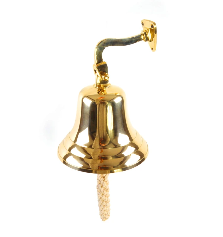 Nauticalia 15 cm Quayside Bell - Solid Brass with Lanyard