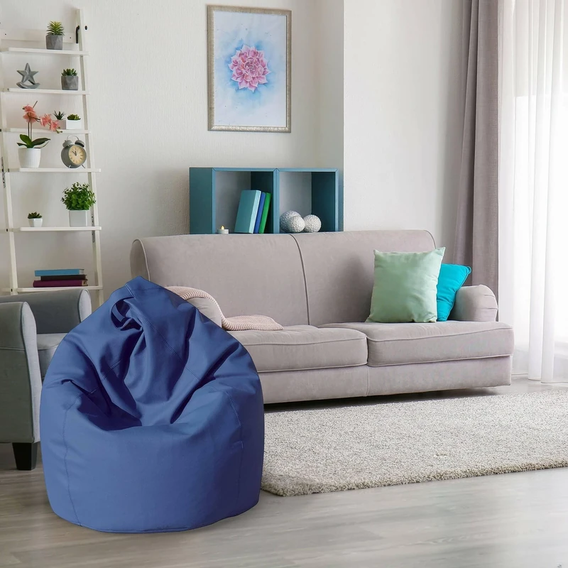 Esidra Talamo Italia - Elegant bean bag, blue color, Measurements 80 x 120 x 80 cm