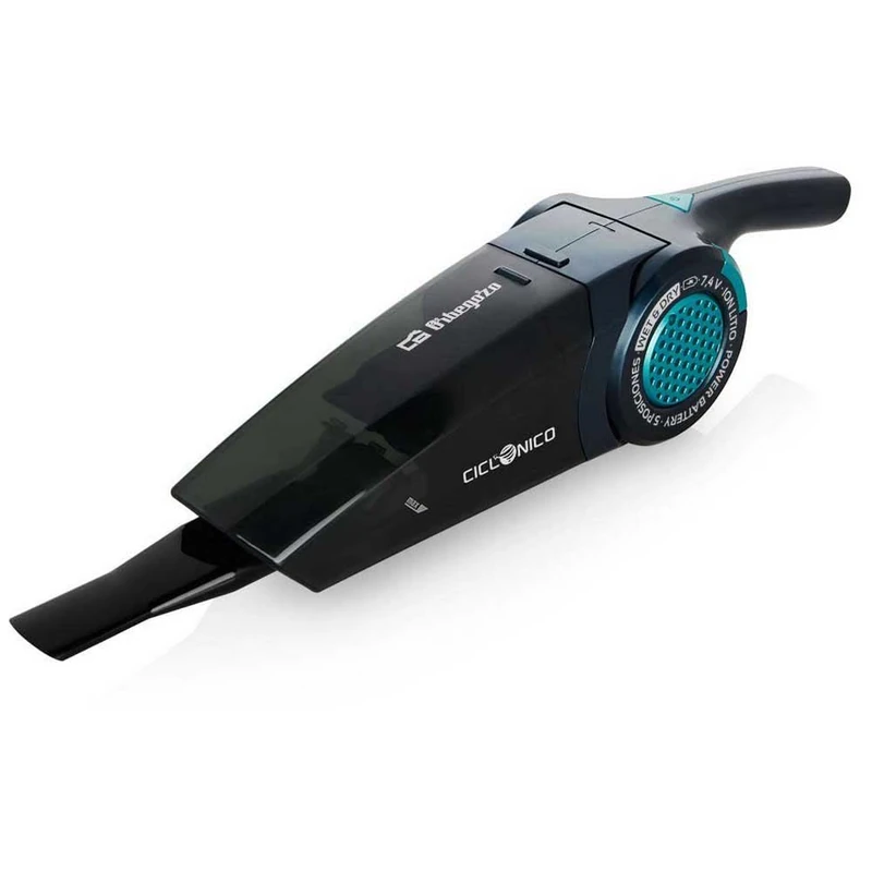 Orbegozo AP 1500 Cordless Hand Vacuum Cleaner for Solids and Liquids, Handle with Variable Tilt, Cyclonic Suction System, 2,200 mAh, 3 Accessories Included, Black