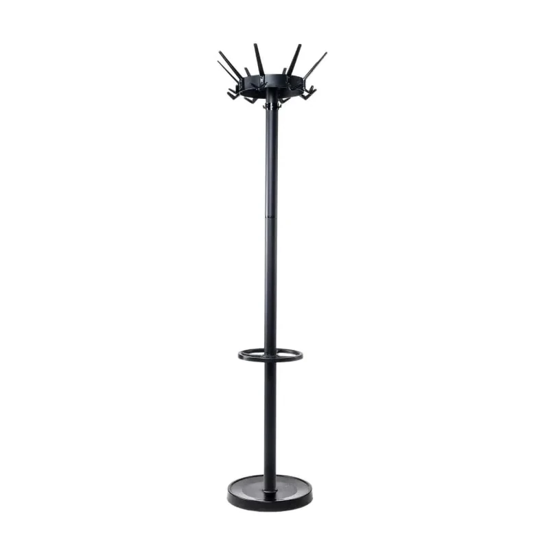 Maul MAULcaligo Coat Stand and Stable Standing Coat Rack for Entrance Area or Reception Rooms | Elegant Clothes Rack Made of Steel for Permanent Load | Black