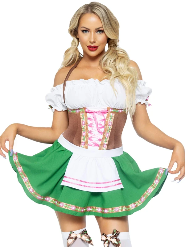 Leg Avenue SK83311 20925 Beer Babe Oktoberfest Costume Adult Sized, Green, XS