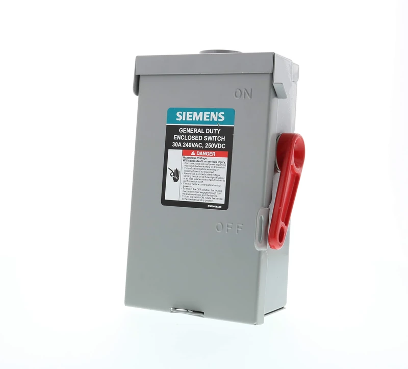 SIEMENS 3P 30A 240V General Duty Safety Switch Outdoor, Fusible