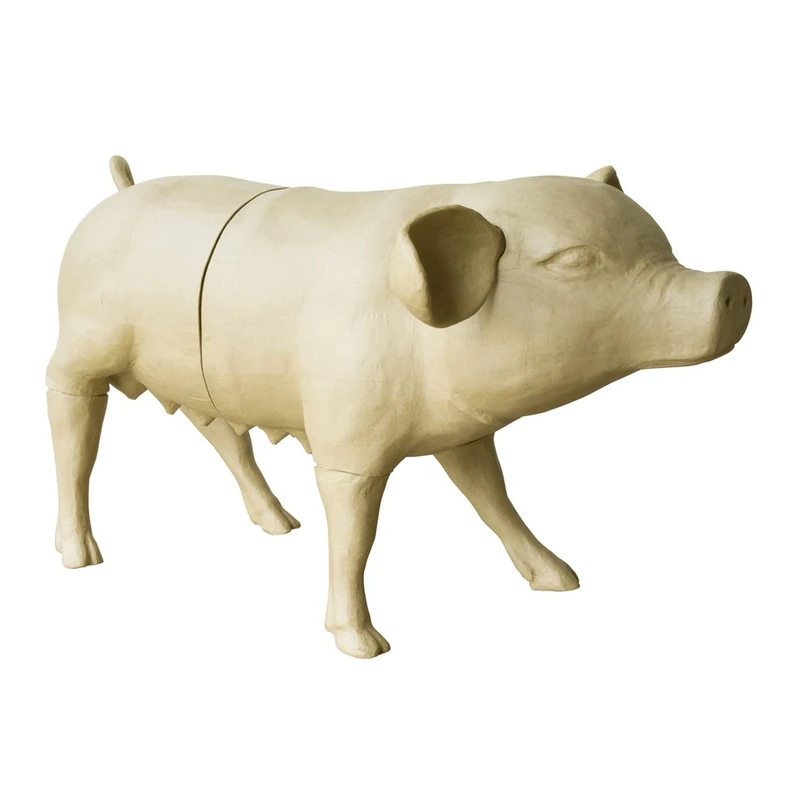 Décopatch - Ref XLA35C - Pig - Extra Large Papier Mache Object to Decorate - 127 x 74 x 72cm - Decorate with Décopatch Papers & PaperPatch Glue, Glitter, Paints - Image 1