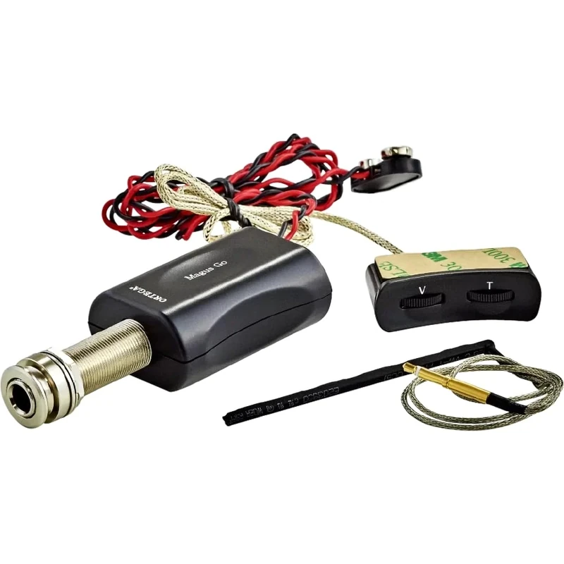 ORTEGA Output Jack PU/Preamp - for Acoustic/Nylon String Guitars and Acoustic Basses (MAGUSGO)