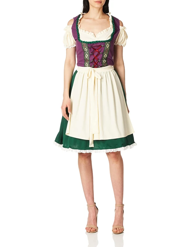 California Costumes Bavarian Beer Maid Costume - Purple/Green, Large