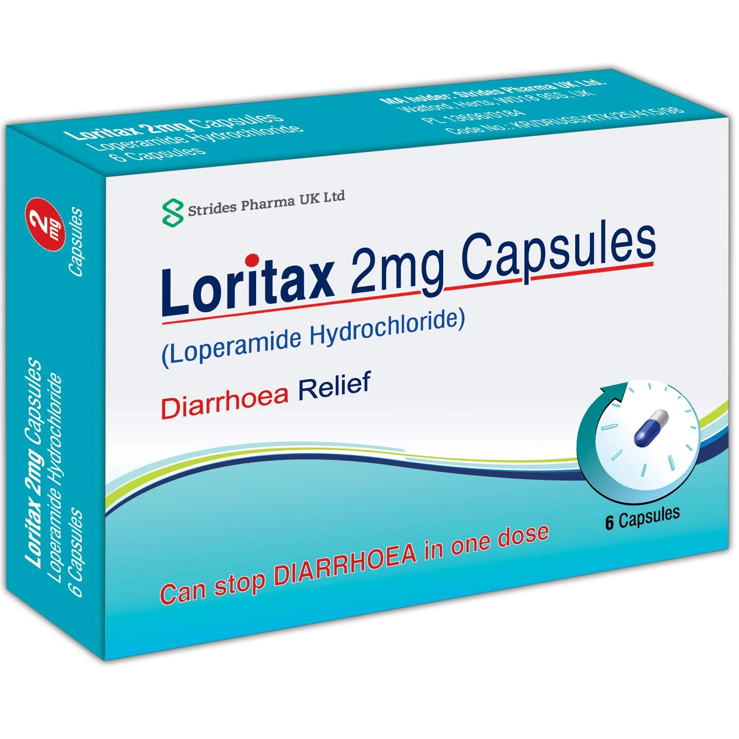 24 Diarrhoea Relief 2mg Capsules Loperamide Hydrochloride Tablets (4x6)