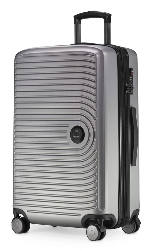 Hauptstadtkoffer Mitte - Medium-Sized Hard-Shell Suitcase, TSA, 4 Wheels, Check-in Luggage with 8 cm Volume Expansion, 68 cm, 88 L, Matt Silver