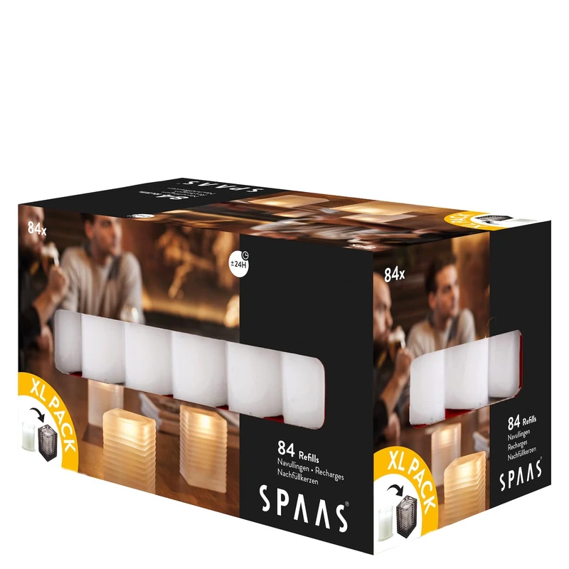 Spaas 84 Unscented Refills, 24 Hours, Transparent, White - Image 1