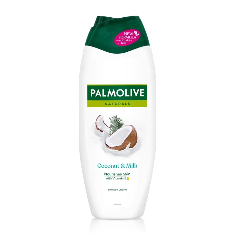 Palmolive Naturals Coconut & Milk Shower Gel and Body Wash 500ml, vitamin E body wash to nourish skin, leaves skin feeling soft, with plantbased almond milk, ingredients of 95% natural origin*