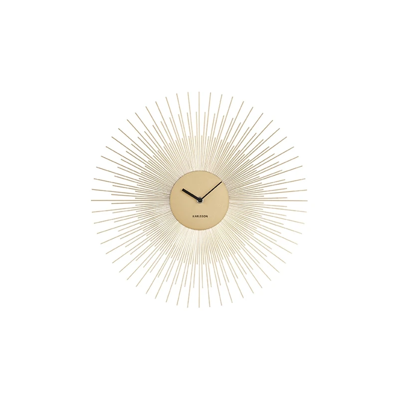 Karlsson Peony Steel Gold Wall Clock