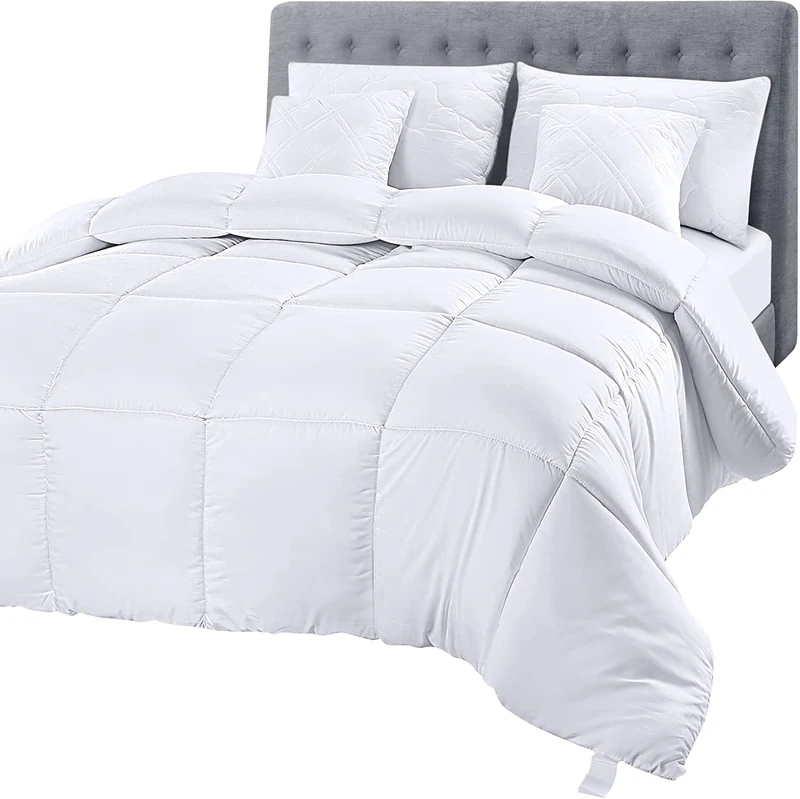 Utopia Bedding Duvet California King (259 x 244 cm), 10.5 Tog Coverless Duvet with Corner Tabs, Box Stitched Quilt (White)
