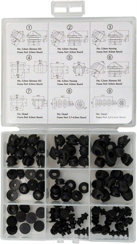 Jagwire Frame Plug Combo Box Unisex Adult Spare Parts, Black, One Size - Image 1