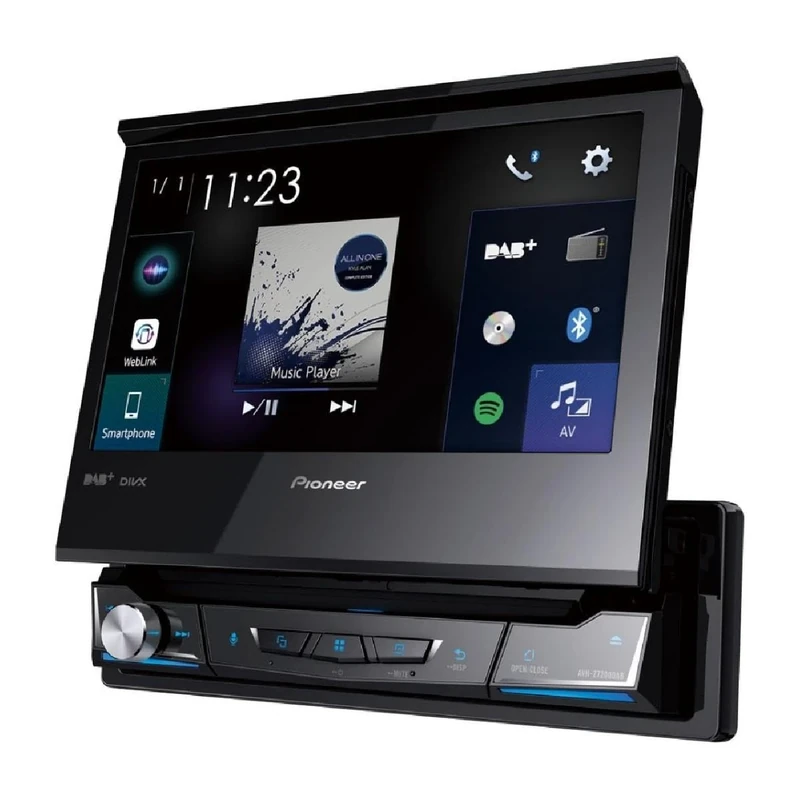 Pioneer AVH-Z7200DAB 1-DIN Multimedia Player, Fold-Out 7-Inch ClearType Touch Screen, Smartphone Connection, Apple Car Play, Android Car, USB, Bluetooth, 13-Band Graphics Equaliser