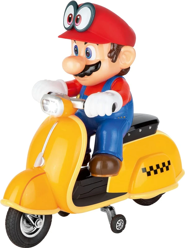 Carrera RC Mario Kart Super Mario Odyssey Scooter, Remote Controlled Electric Scooter for Indoor & Outdoor Use, Toy Scooter for Children from 6 Years & Adults