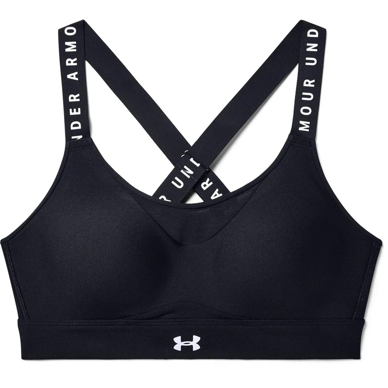Under Armour Infinity High Bra Sport Bra, Women Black, Black / Black / White (001), SM - Image 1