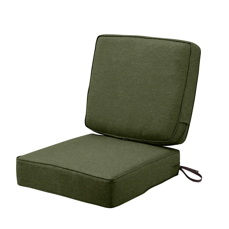 Classic Accessories Montlake FadeSafe Patio Cushion Combo, 23" w x 23" d (seat), 21" w x 20" h (back), Heather Fern