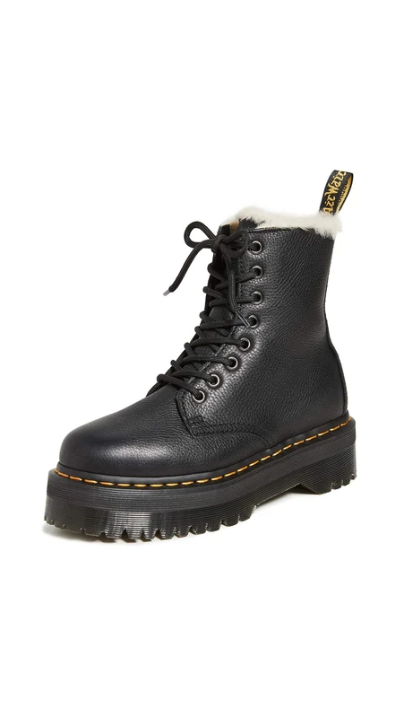 DR. MARTENS Jadon Women's Boots, Black Pisa Natural Em Toby 900g, 5 UK