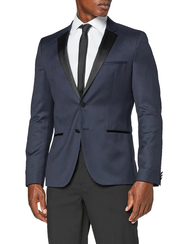 HUGO Men's Alinzs Suit Jacket, Blue (Dark Blue 401), 26 (Size: 52)