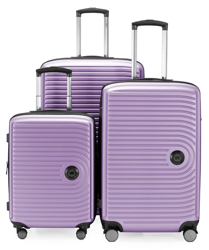 Hauptstadtkoffer Mitte - Set of 3 Suitcases - Hand Luggage Suitcase 55 cm, Medium Suitcase 68 cm + Large Travel Suitcase 77 cm, Hard Shell ABS, TSA, Lilac