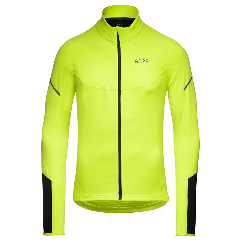 GORE WEAR Mens M Long Sleeve Zip Shirt, Neon Yellow/Black, S EU - Image 1