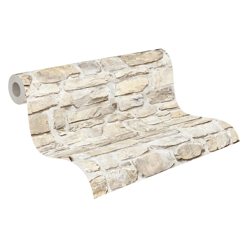 A.S. Création Brick Wallpaper Elements Non-Woven 10.05 m x 0.53 m Beige Yellow Made in Germany 363703 36370-3