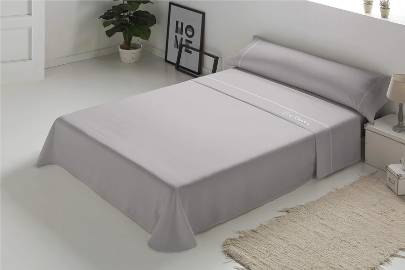 Pierre Cardin - Arcadia 100% Cotton Sheet Set - 160 cm Bed - Grey
