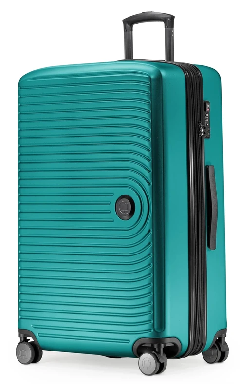 Hauptstadtkoffer Mitte - Large Hard-Shell Suitcase, TSA, 4 Wheels, Check-in Luggage with 8 cm Volume Expansion, 77cm, 130 liters, Turquoise