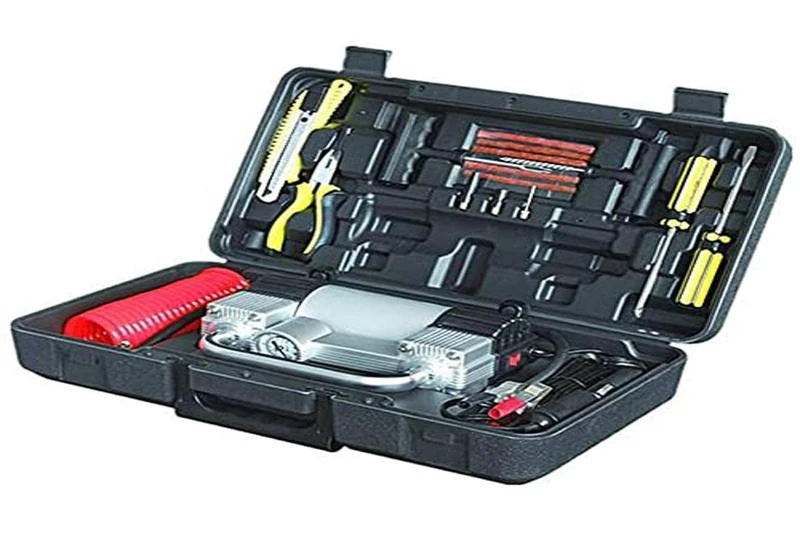 PNI Compressor CPA700 double piston and tire repair kit