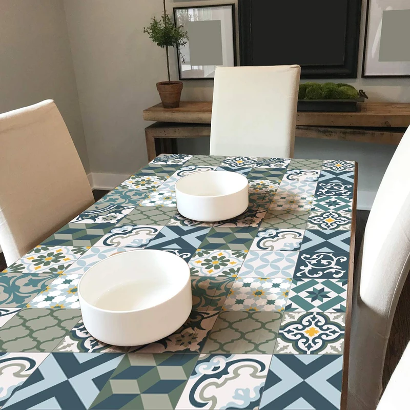 Ambiance Sticker Self-Adhesive Furniture and Tables Tile Stickers for Kitchen and Living Room Decoration Hectorio - Pack of 60 Stickers of 20 x 20 cm