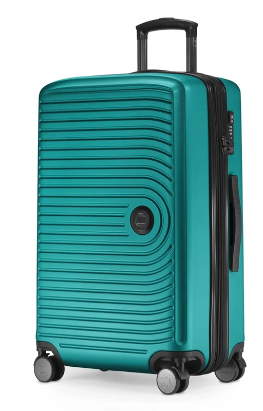 Hauptstadtkoffer Mitte - Medium-Sized Hard-Shell Suitcase, TSA, 4 Wheels, Check-in Luggage with 8 cm Volume Expansion, 68 cm, 88 L, Turquoise