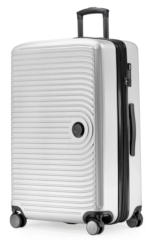 Hauptstadtkoffer Mitte - Large Hard-Shell Suitcase, TSA, 4 Wheels, Check-in Luggage with 8 cm Volume Expansion, 77cm, 130 liters, White Matt