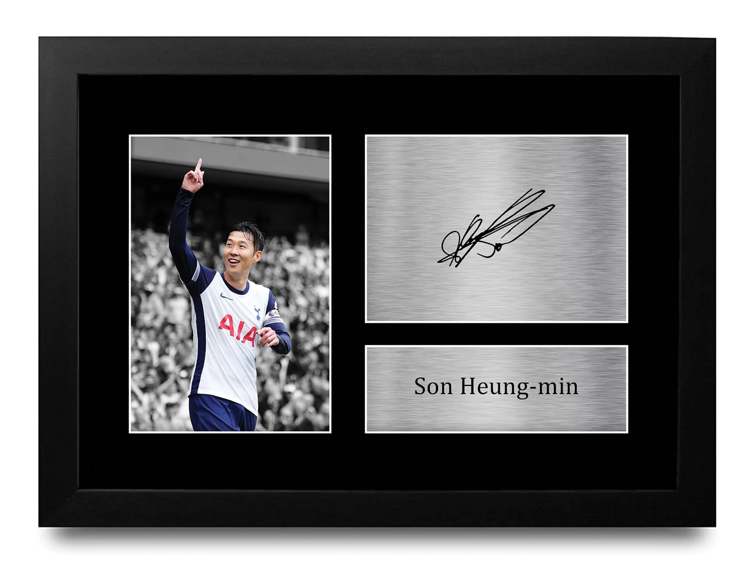 HWC Trading Son Heung-Min Gift Signed FRAMED A4 Printed Autograph Tottenham Hotspurs Gifts Photo Display