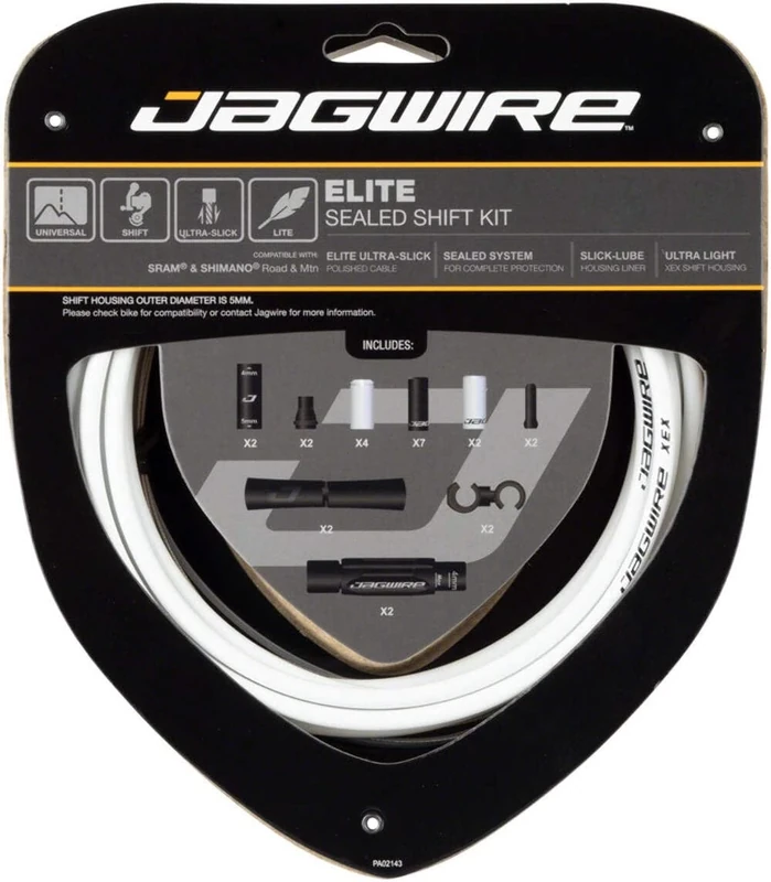 Jagwire Elite Unisex Adult Cables and Sleeves, White, One Size