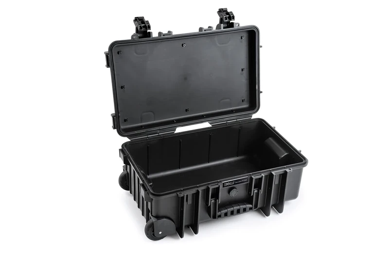 B&W Outdoor Transport Case, Type 6600, Black, Waterproof according to IP67 Certification, Dustproof, Shatterproof and Indestructible