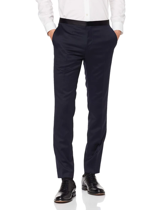 HUGO Men's Hetons Trouser, Blue (Dark Blue 401), 26 (Size: 52)