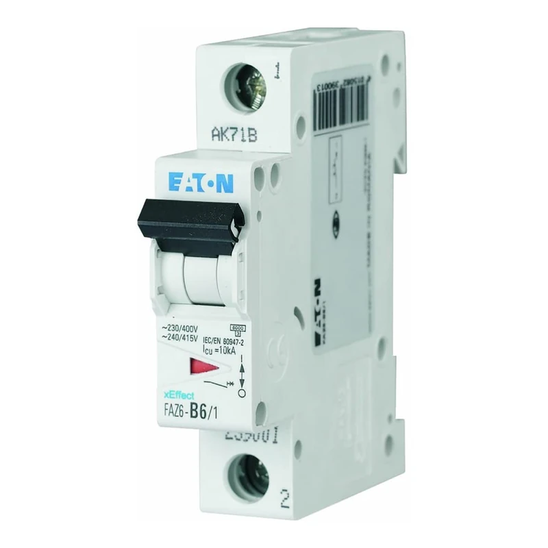 EATON FAZ6-C10/1 Automatic Magnetic Switch FAZ6, 1P, 10A, C Curve, Box of 12 - Image 1