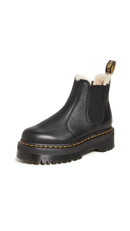 Dr. Martens Womens 2976 Quad Fl Boots, Black, 5 UK