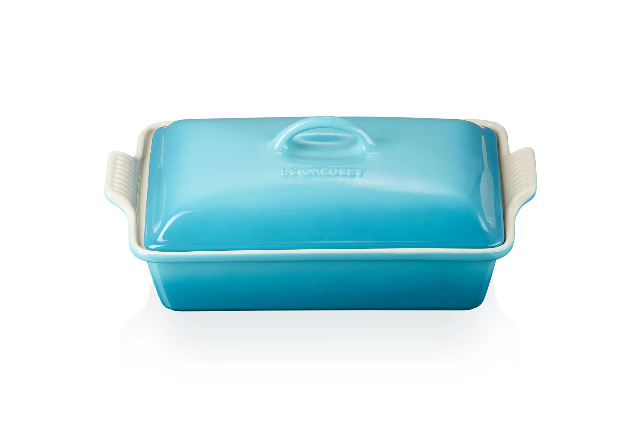 Le Creuset PG07053A-3317 Heritage Covered Rectangular Casserole, Stoneware, Caribbean