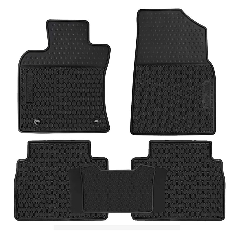 HD-Mart Custom Fit for Toyota Camry 8th 2018 2019 Car Floor Mats Rubber Full Black All Weather Season Heavy Duty Odorless