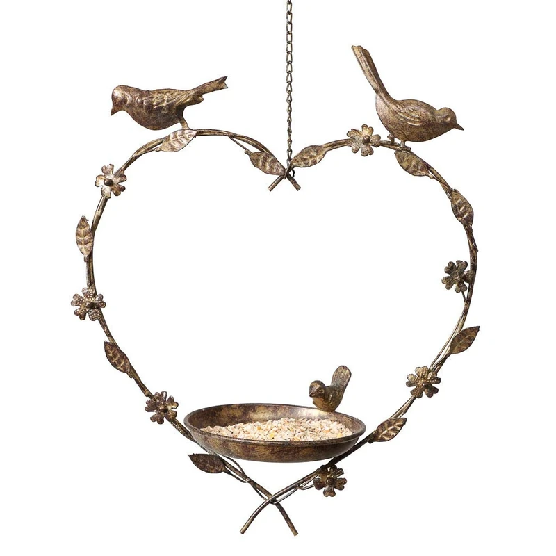 Bird Feeder Dish Hanging Heart Anniversary Winter Anniversary Valentines Day Gardening Gift