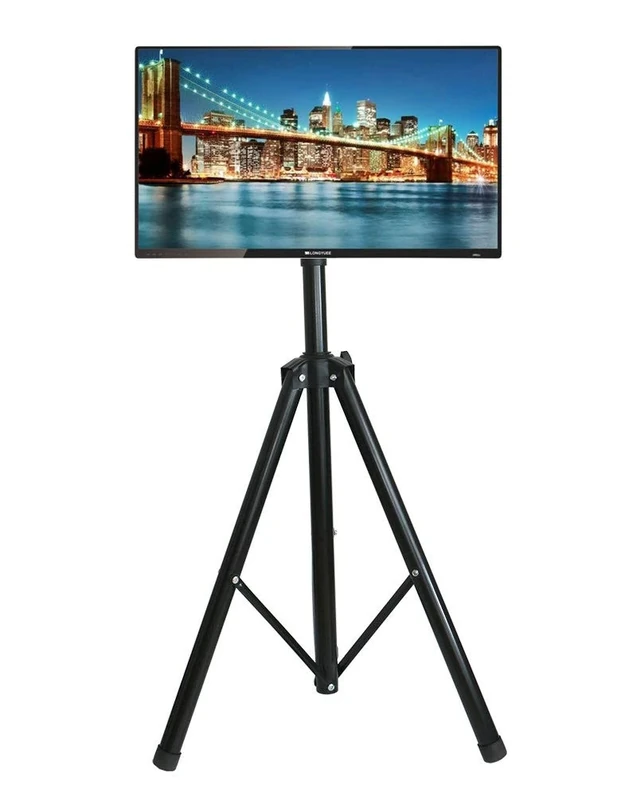 YFLY Black Tripod TV Display Portable Floor Stand Height Adjustable Mount for 32" to 55" Flat Screens