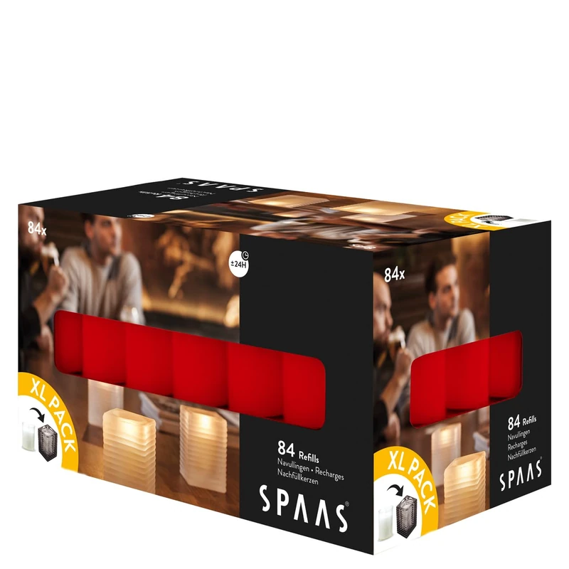 Spaas 84 Unscented Refills, 24 Hours, Red, D 50 mm x H 60 mm