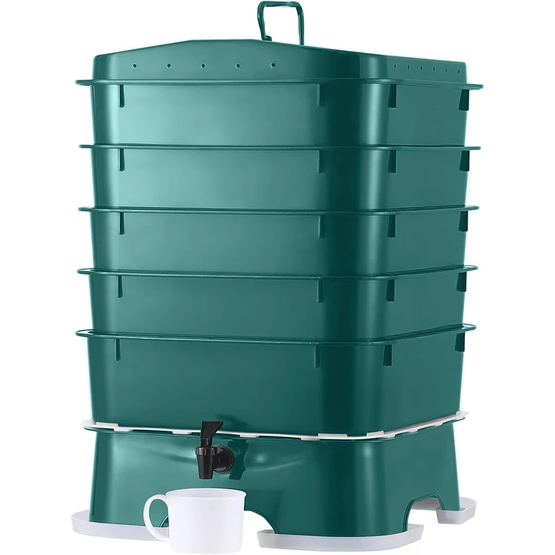 VermiHut Plus 5-Tray Worm Compost Bin – Easy Setup and Sustainable Design - Image 1
