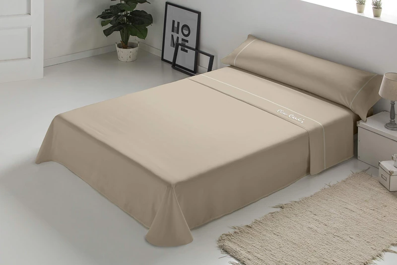 Pierre Cardin - Arcadia 100% Cotton Sheet Set - 135 cm Bed - Earth Colour